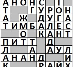 Ответы на сканворд АиФ №9 от 03.03.2021