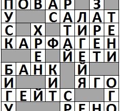 Ответы на сканворд АиФ №14 от 07.04.2021