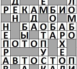 Ответы на сканворд АиФ №15 от 14.04.2021