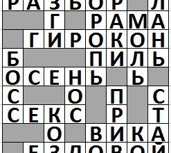 Ответы на сканворд АиФ 22