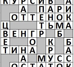 Ответы на сканворд АиФ 27 (2120) 07 июля 2021