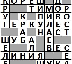 Ответы на сканворд АиФ 29 (2122) 21 июля 2021