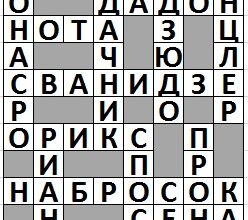 Ответы на сканворд АиФ 31 (2124) 04 августа 2021