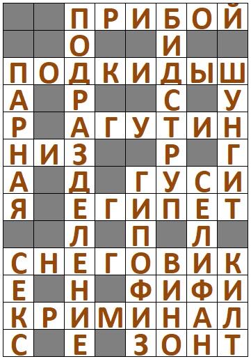 Ответы на Сканворд АиФ №31 2024 год