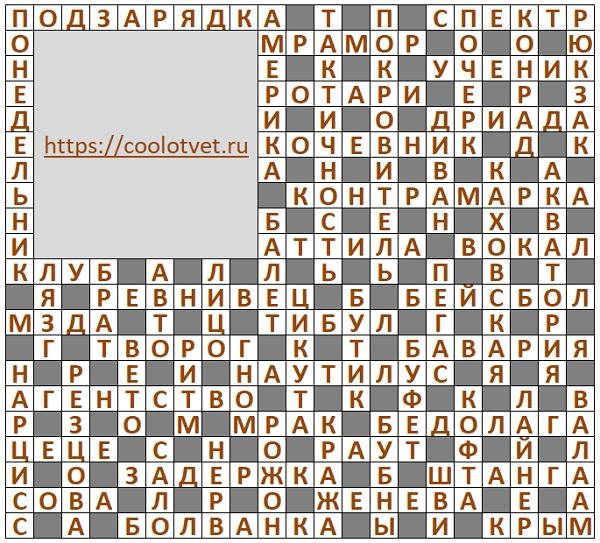 Ответы на Кроссворд АиФ №38 2024 год