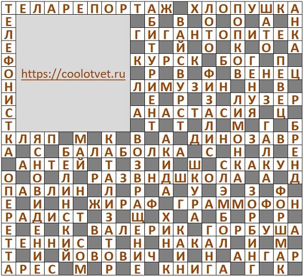 Ответы на Кроссворд АиФ №44 2024 год
